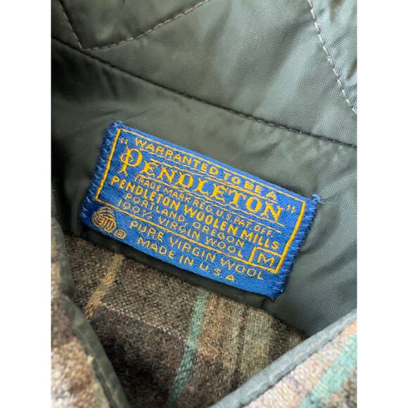 PENDLETON Vintage Virgin Wool Plain Button Up Medium - Picture 3 of 8